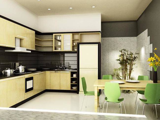 Bếp có yếu tố Mộc – Thủy – Hỏa hài hòa    