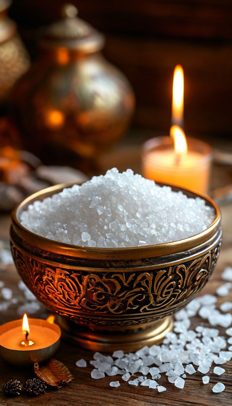 Muối trong quan niệm dân gian có thể trừ tà 