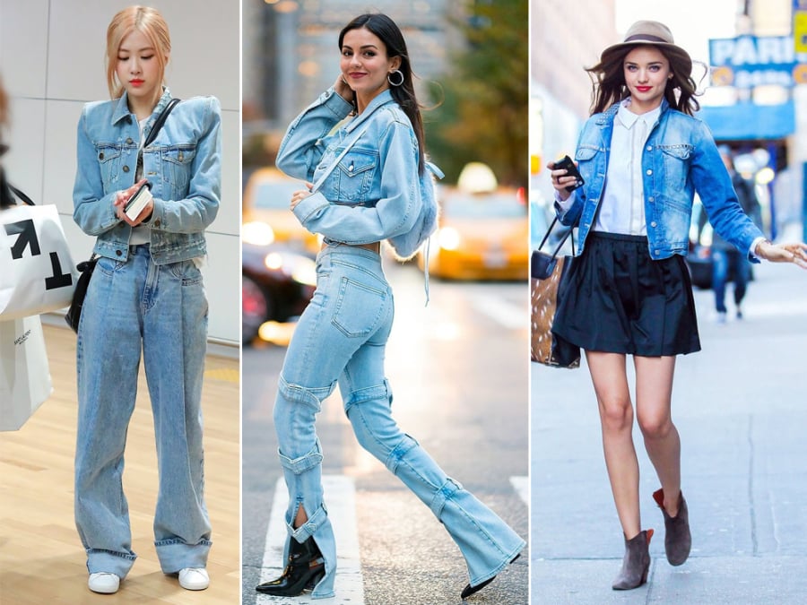 Khi nhắc đến sự năng động và dễ ứng dụng, denim luôn là chất liệu hàng đầu.