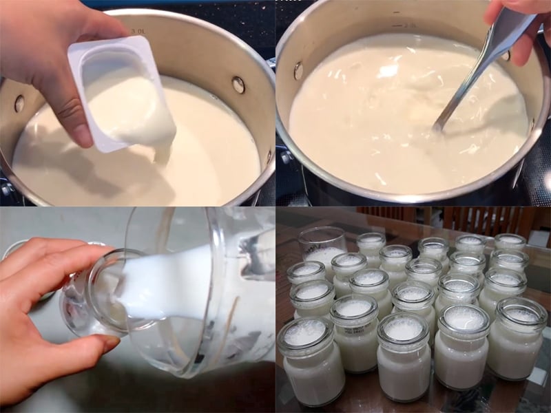 Muốn sữa chua chua hơn, có thể ủ thêm 1–2 tiếng.