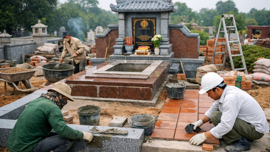 Sửa mộ cần chú ý ngày tháng, tránh tuỳ tiện