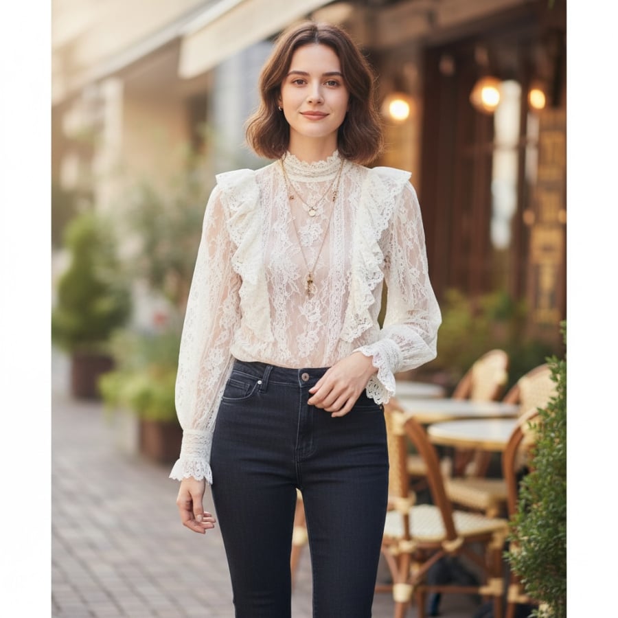 Khi kết hợp với quần jeans, áo trắng mang lại cảm giác sạch sẽ, gọn gàng và rất “dễ thiện cảm”