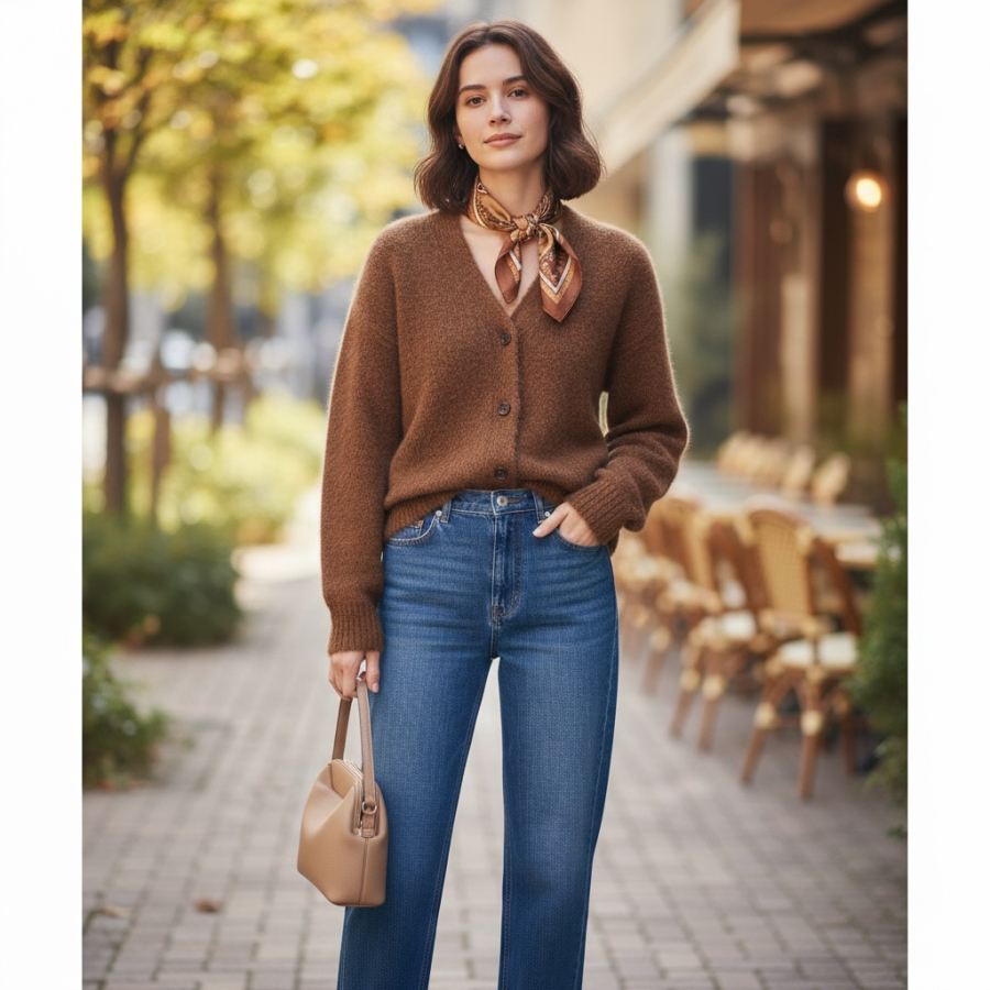 Áo len là lựa chọn lý tưởng khi thời tiết chuyển lạnh, đặc biệt khi đi cùng quần jeans