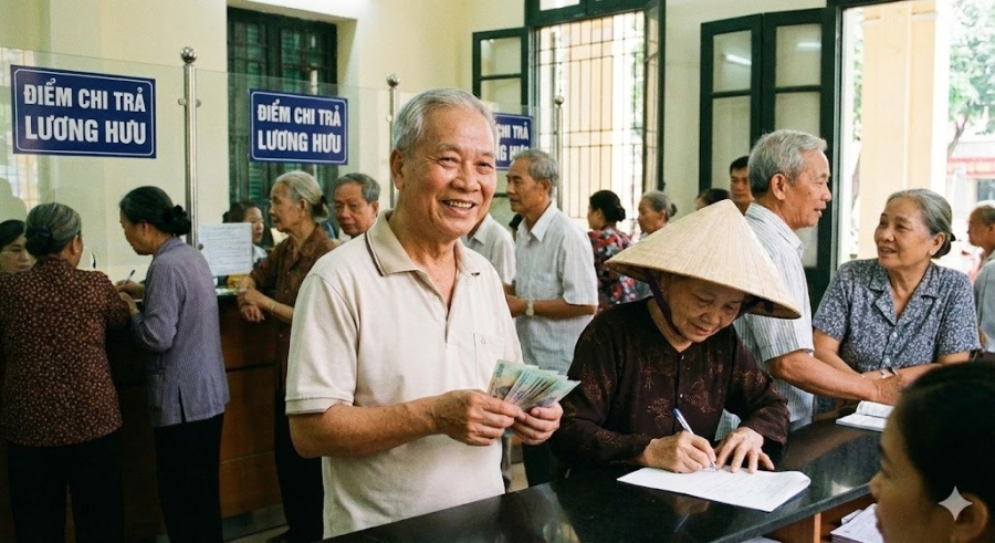 BHXH các tỉnh sẽ chi trả gộp 2 tháng lương hưu, trợ cấp BHXH (tháng 2 và 3/2026) trong cùng kỳ chi trả tháng 2/2026, áp dụng cho cả người nhận tiền mặt và qua tài khoản cá nhân.