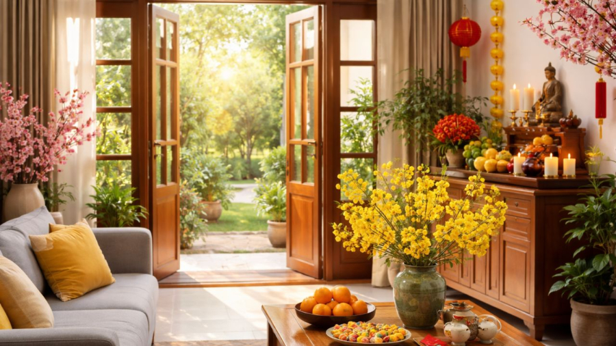Khu cửa chính nên làm mới để tài lộc ùa vào