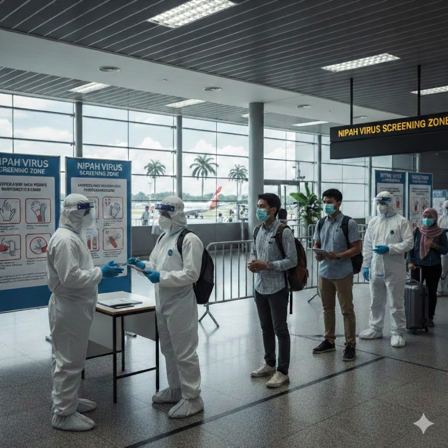 Các quốc gia châu Á tăng cường giám sát y tế tại cửa khẩu nhằm phòng nguy cơ lây lan virus Nipah.