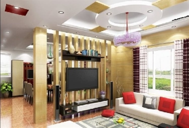 Nhà có 1 bộ sofa thích hợp và sử dụng các vách ngăn phòng giúp tạo không gian riêng tư hơn. (Ảnh minh họa)