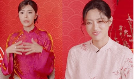 Phát ngôn này khiến không khí bất ngờ gượng gạo, khiến Lương Thùy Linh nở nụ cười sượng trân.     
