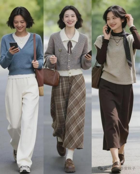 Các chi tiết như sọc dọc, hàng cúc chạy thẳng, cổ chữ V, đường ly giữa quần hay dây chuyền dài đều góp phần tạo hiệu ứng thị giác theo phương thẳng đứng.