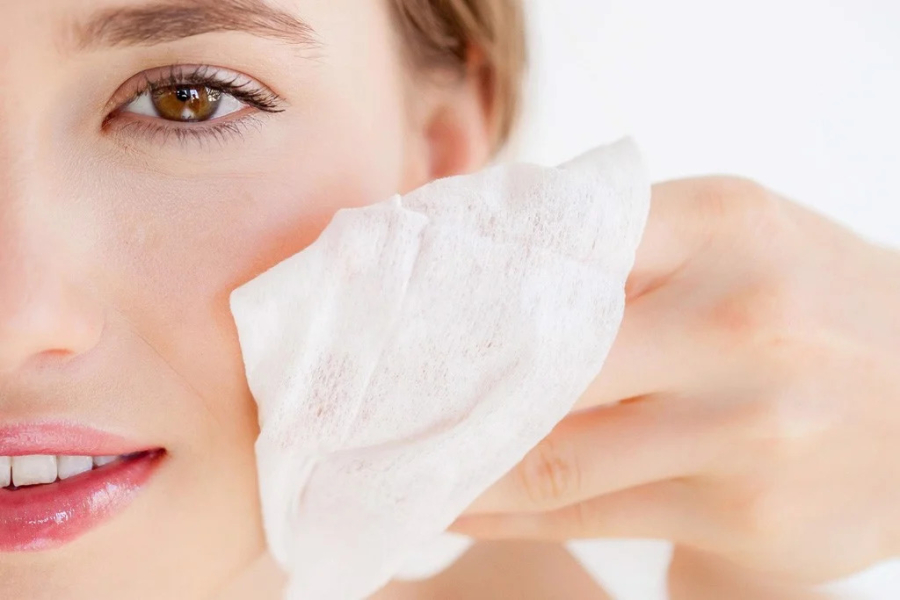 Khi massage lên da khô, dầu trong sản phẩm sẽ bám vào lớp dầu tự nhiên, kem chống nắng và mỹ phẩm, giúp hòa tan chúng. 