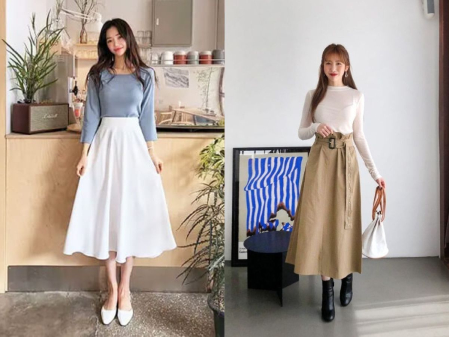 Một chiếc chân váy dài qua gối không chỉ mang lại sự kín đáo mà còn giúp tổng thể Shbet999 com đăng nhập trông tinh tế hơn. 
