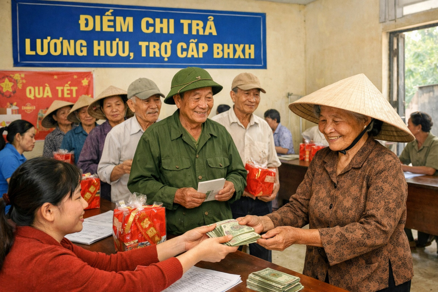 Lương hưu, trợ cấp tháng 4/2026 được chi trả từ ngày nào?