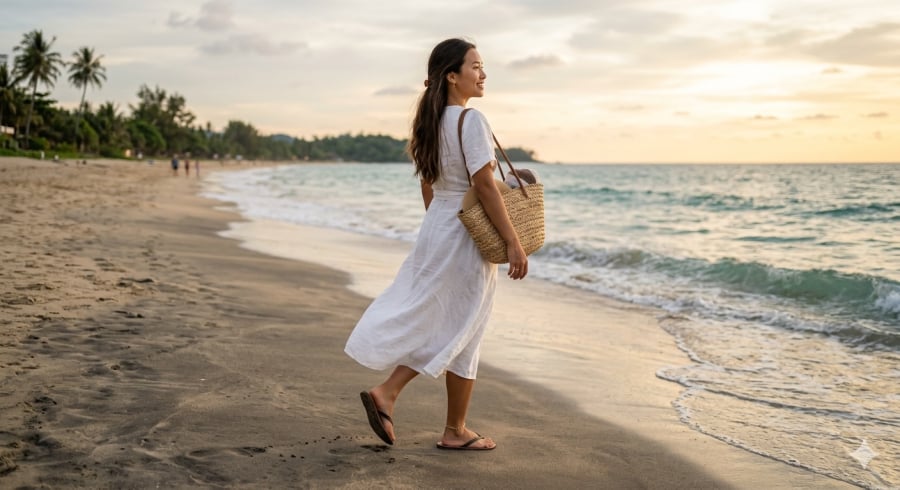 Dép xỏ ngón phiên bản mới tối giản nhưng tinh tế, lý tưởng cho ngày hè thoáng mát.