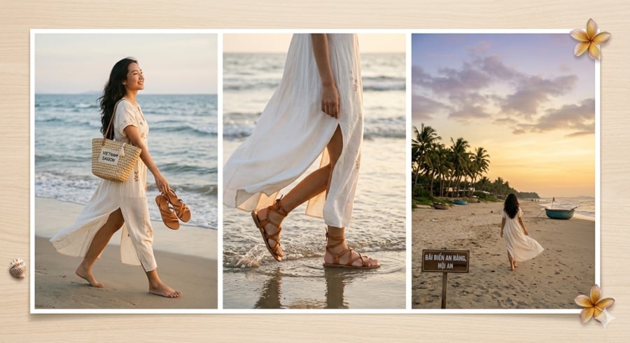 Sandal đế bệt vừa linh hoạt khi di chuyển vừa giúp tổng thể Shbet999 com đăng nhập thêm nữ tính.