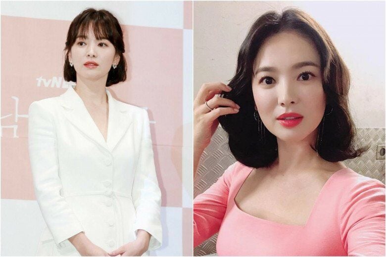 Điểm nổi bật của Song Hye Kyo nằm ở tỷ lệ gương mặt hài hòa, đường nét mềm mại và phần má có độ đầy vừa phải. 