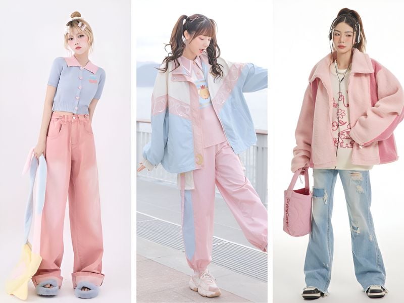 Hồng pastel tiếp tục là gam màu phủ sóng mạnh trong mùa xuân hè năm nay nhưng đã được làm mới đáng kể. 