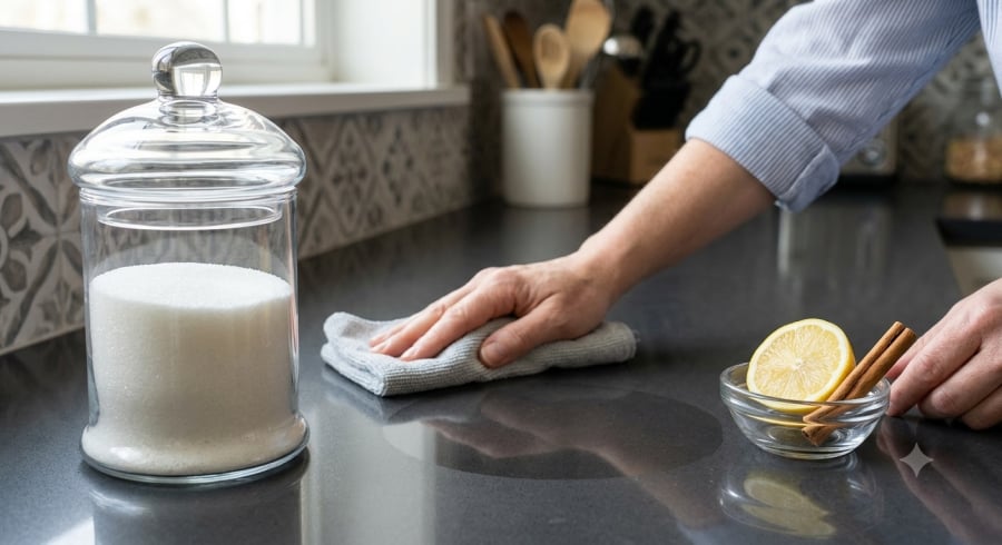 Giữ khu vực bảo quản thực phẩm khô ráo, sạch sẽ là cách đơn giản để ngăn kiến quay trở lại.