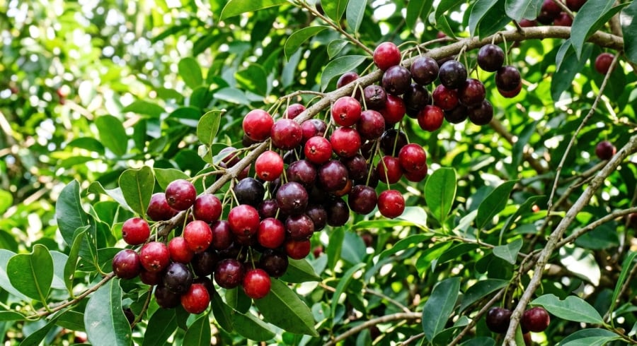 Bồ quân vào mùa có màu đỏ tím bắt mắt nên được nhiều người ví là “cherry Việt Nam”.
