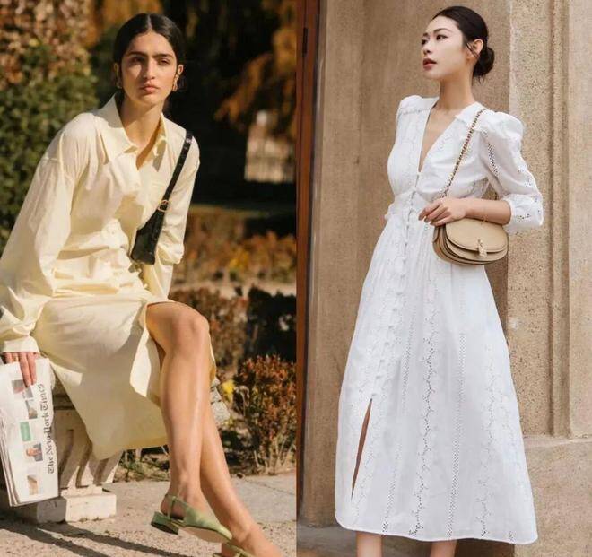 Với phụ nữ ngoài 30, những thiết kế váy trắng dáng rộng nhẹ, chất liệu cotton hoặc linen thường được ưu tiên vì vừa thoải mái vừa có nét tinh giản hiện đại.