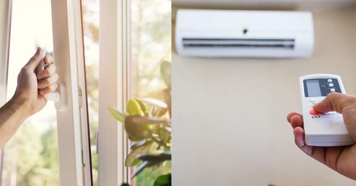 Đóng kín cửa khi bật điều hòa là sai lầm