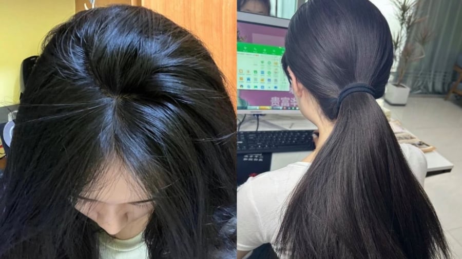 Gội đầu bằng muối có tác dụng làm sạch da đầu, giúp tóc bồng bềnh hơn.