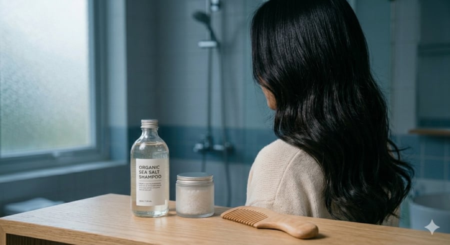 Muối có thể giúp làm sạch dầu thừa trên da đầu, nhưng dùng đúng tỉ lệ mới mang lại hiệu quả tốt cho tóc.