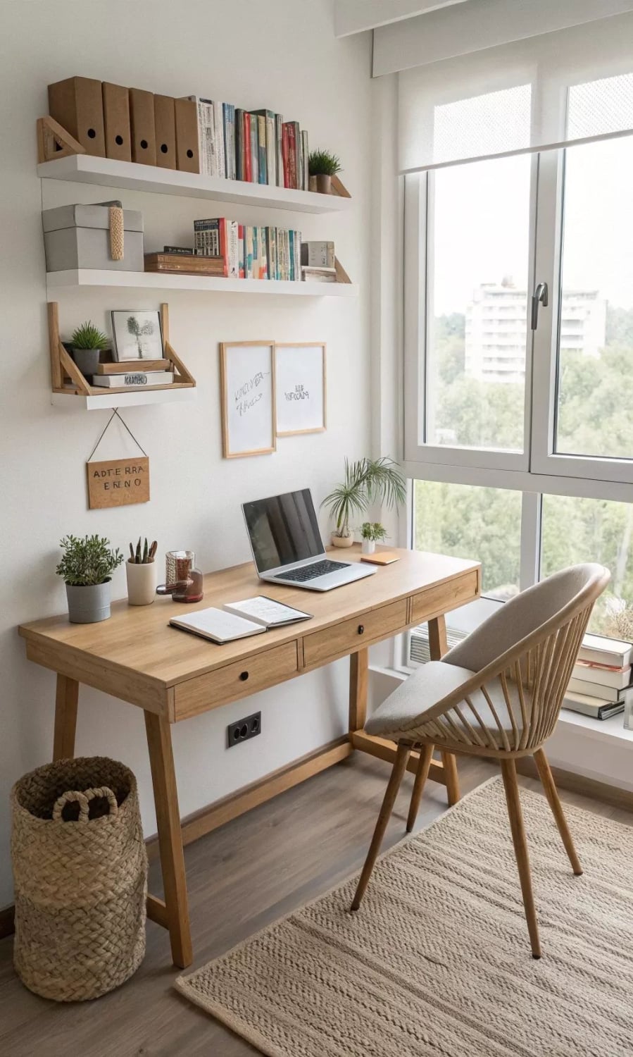 Bàn làm việc nên đơn giản, không nên quá nhiều đồ trang trí