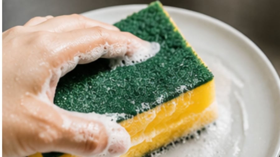 Miếng rửa bát không vệ sinh đúng thì càng nguy hiểm