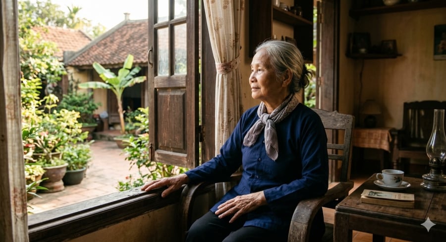 Nhiều cha mẹ già không nói ra nỗi lòng của mình, nhưng luôn mong được con cái quan tâm và trò chuyện nhiều hơn.