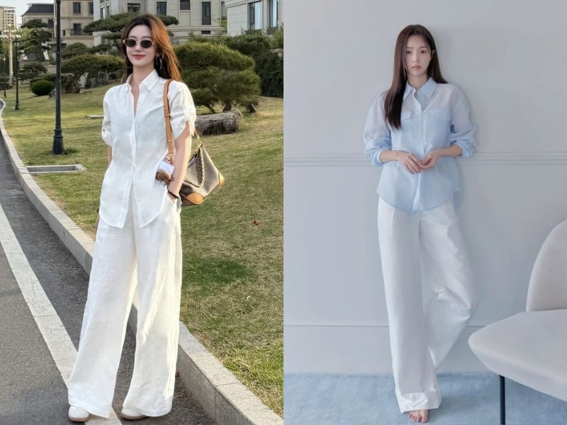 Những năm gần đây, quần trắng ống rộng trở thành món đồ được nhiều người yêu thích mỗi khi lên kế hoạch cho kỳ nghỉ hè. 