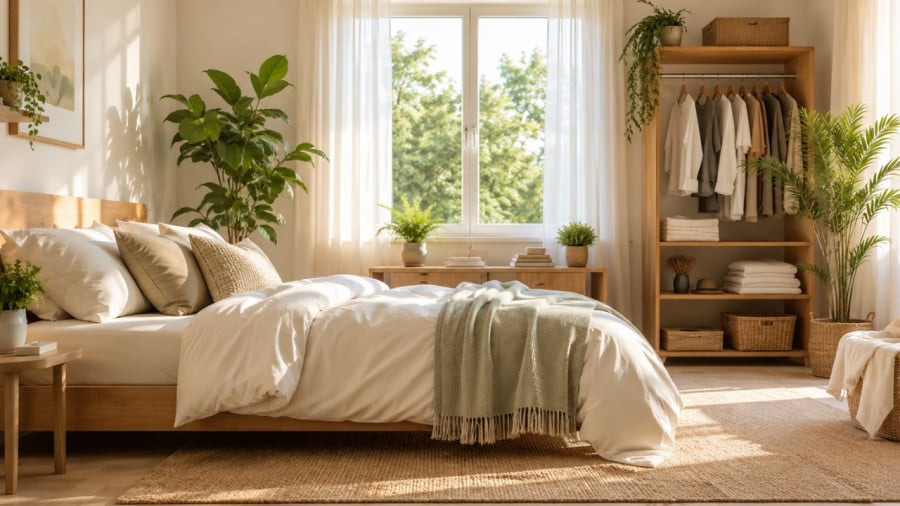 Những đồ gây nóng như chăn gối đệm dày nên dẹp bỏ hoặc hút chân không cho gọn hơn