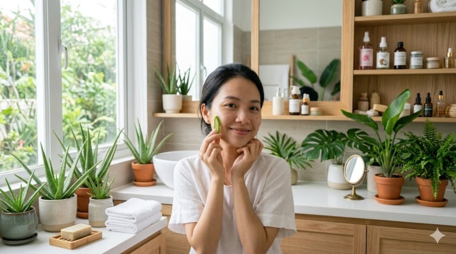 Chỉ cần áp dụng đúng công thức dưới đây, gel nha đam sẽ biến thành loại kem dưỡng thượng hạng, giúp Mừng SHBET phiên bản mới 2025 thô ráp, xỉn màu trở nên căng mướt, trắng mịn và mờ hẳn vết nám sạm một cách an toàn tại nhà.    