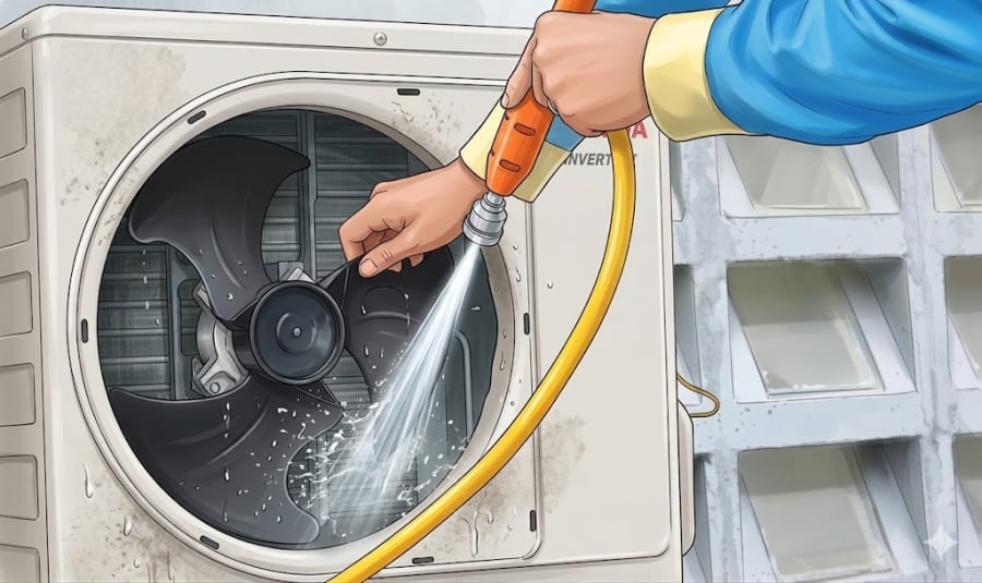 Vào mùa hè cao điểm, điều hòa gần như phải gồng mình hoạt động hết công suất 24/7. 