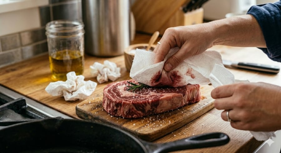 Một trong những mẹo đơn giản nhưng hữu hiệu giúp người tiêu dùng tránh mua phải thịt lợn bị bơm hóa chất hoặc nước tăng trọng là dùng một tờ giấy ăn.    