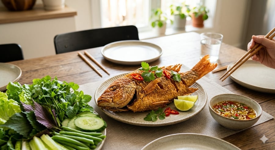 Ngoài các mẹo nhỏ trong nhà bếp, việc kiểm soát nhiệt độ dầu và làm khô thực phẩm trước khi chiên cũng góp phần giúp món rán vàng giòn, thơm ngon hơn.