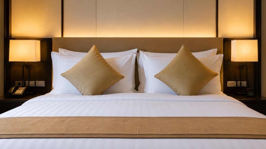 Những chiếc gối vuông giúp tăng sự thoải mái và trải nghiệm dễ chịu cho khách hàng