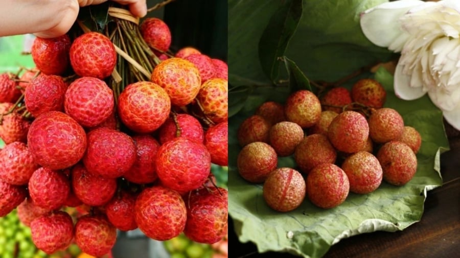 Vải mua về cần cắt cuống, rửa sạch và để ráo nước.