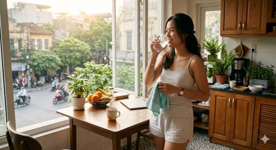 Khi ngủ, huyết áp ở mức thấp nhất. Việc bật dậy đột ngột khiến hệ thần kinh giao cảm bị kích hoạt, làm huyết áp vọt lên 10-20 mmHg chỉ trong vài phút.    