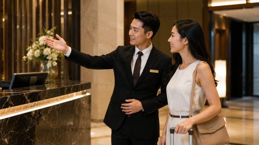 Điều đó cũng thể hiện sự đào tạo của khách sạn