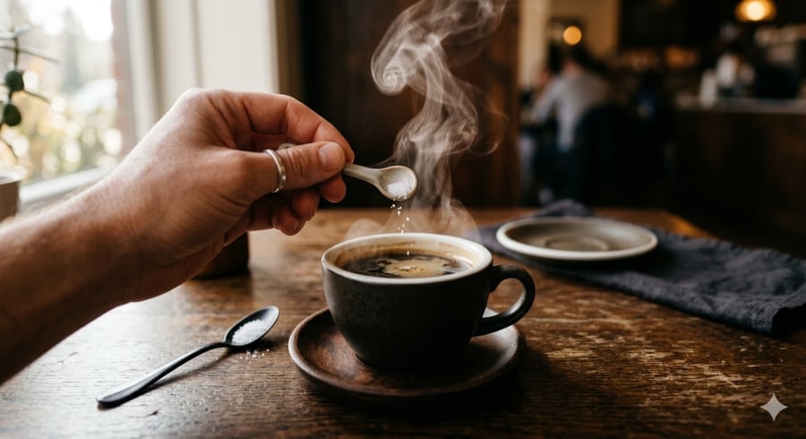 Chỉ một nhúm muối nhỏ có thể giúp giảm cảm giác đắng và làm hương vị cà phê trở nên cân bằng hơn.