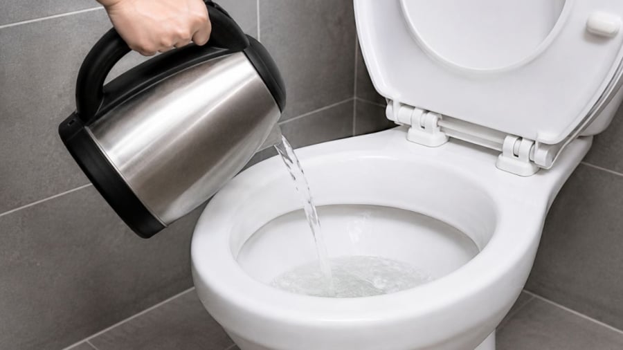 Dội nước nóng quanh bồn cầu có thể giúp bạn an toàn hơn khi đi vệ sinh
