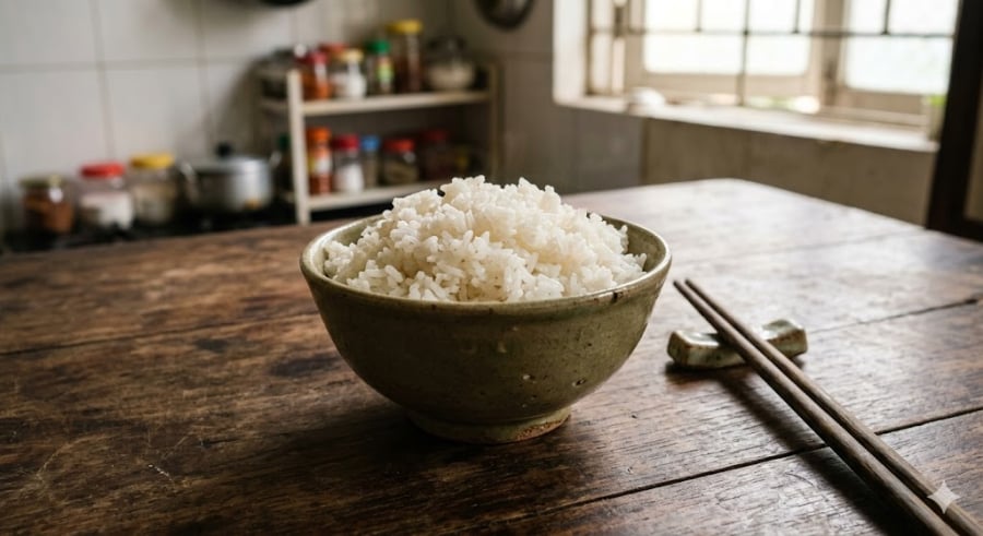 Nhiều người lầm tưởng rằng cơm đã nấu chín ở nhiệt độ cao là an toàn tuyệt đối. 