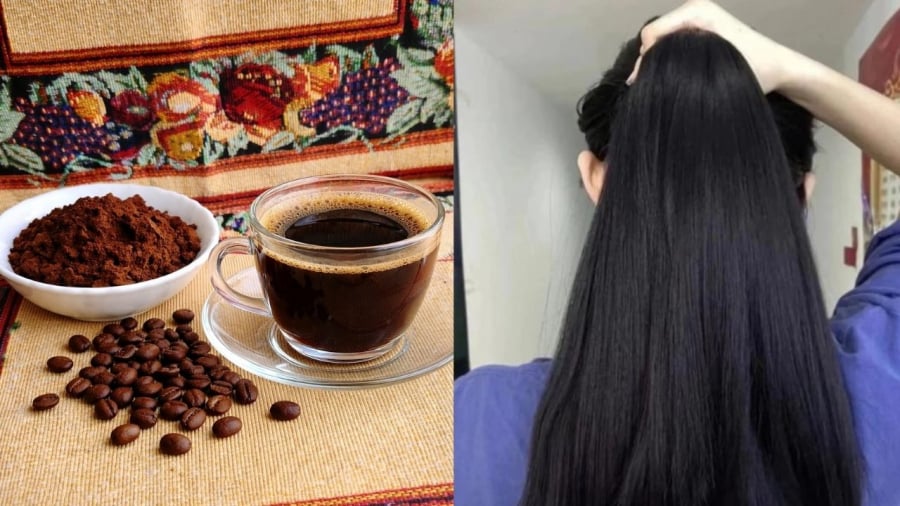 Gội đầu, ủ tóc bằng cà phê có thể giúp giảm rụng tóc, kích thích mọc tóc.