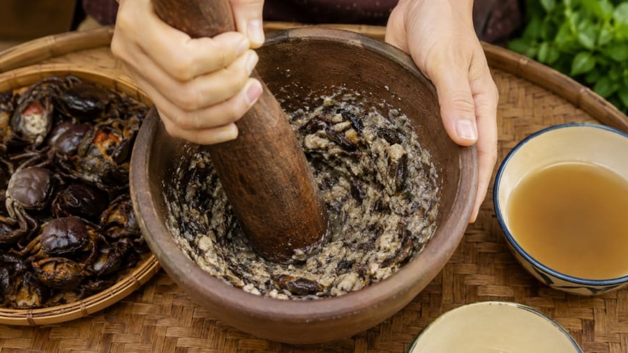 Cua giã tay không bị sinh nhiệt nhiều nên giữ được hương vị