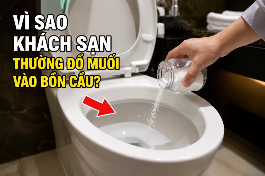 Đổ muối vào bồn cầu là mẹo vệ sinh hữu ích giúp khử mùi hôi hiệu quả, diệt vi khuẩn tự nhiên và hỗ trợ làm mềm chất thải/mảng bám mà không làm hỏng lớp men sứ. Đây là giải pháp an toàn, tiết kiệm để duy trì sự thông thoáng cho hệ thống thoát nước.