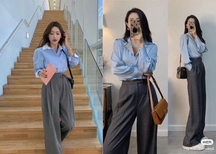 Quần xám được đánh giá là một trong những món đồ linh hoạt nhất bởi có thể phù hợp với nhiều phong cách khác nhau. 