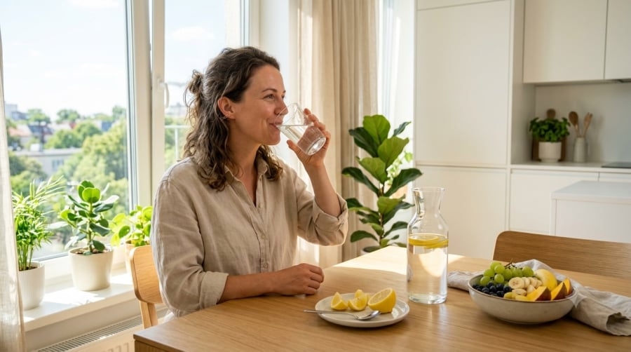 Uống một cốc nước sau khi thức dậy giúp Sh88bet đăng ký miễn phí bù nước sau nhiều giờ nghỉ ngơi và hỗ trợ quá trình trao đổi chất.