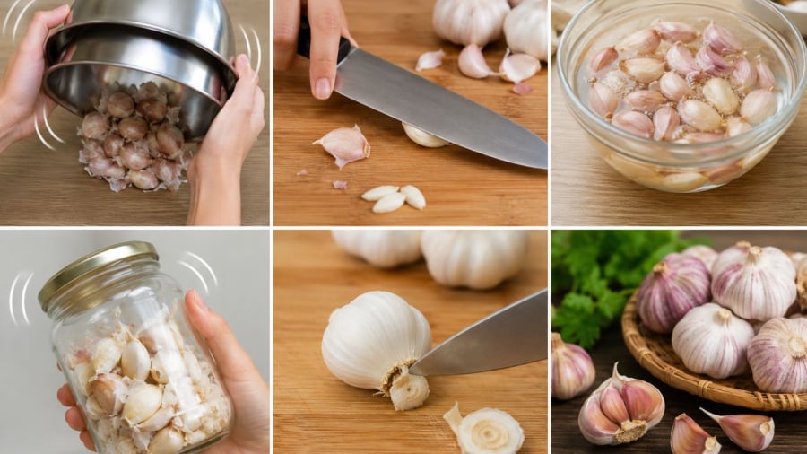 Mẹo bóc tỏi nhanh mà nhiều người chưa biết