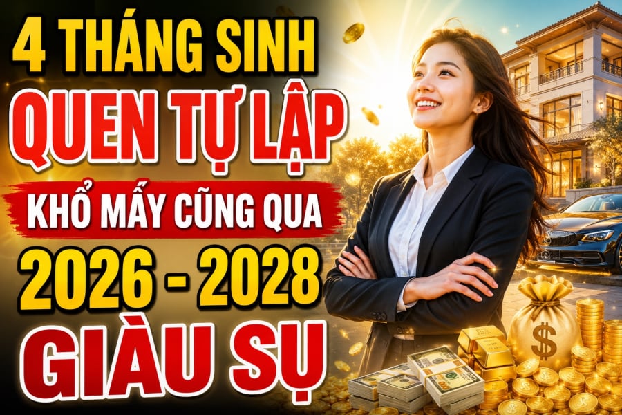 4 tháng sinh quen tự lập, khổ mấy cũng qua, 2026 đến 2028 giàu sụ