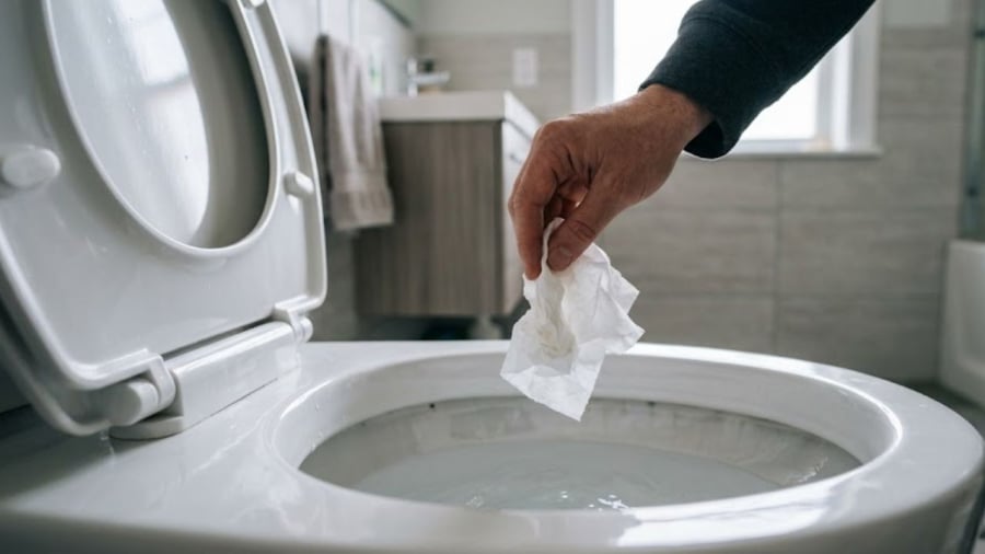 Ngày nay, việc bỏ giấy vệ sinh vào bồn cầu trở nên phổ biến và nguy cơ tắc nghẽn cũng thấp hơn trước đây do chất lượng giấy, thiết kế đường ống thoát nước đã được cải thiện nhiều.